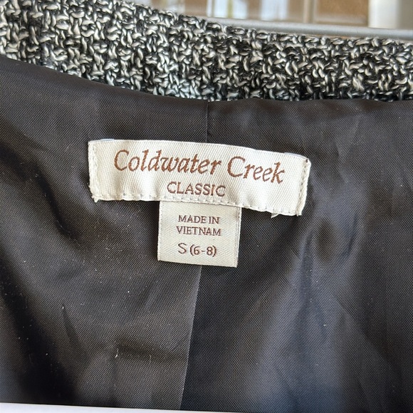 NWT COLDWATER CREEK Black Tweed Relaxed Boucle Jacket - Picture 4 of 7